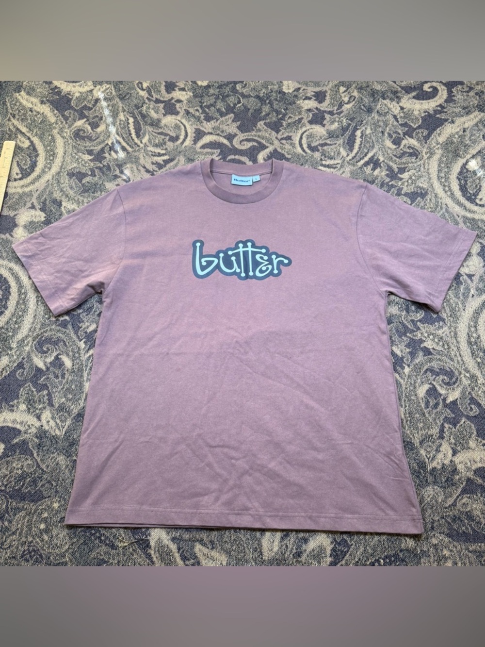 Butter Skateboards Logo Brown T Shirt Mens Size Large